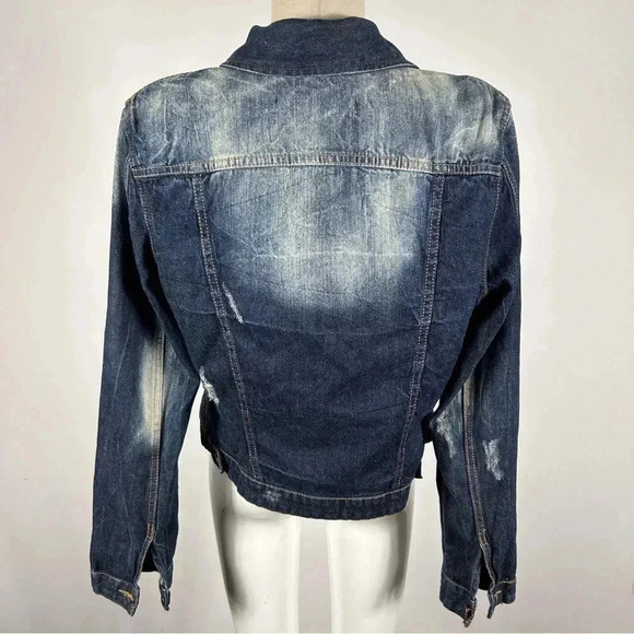❤️ Liquid X denim women jacket L - Picture 3 of 11
